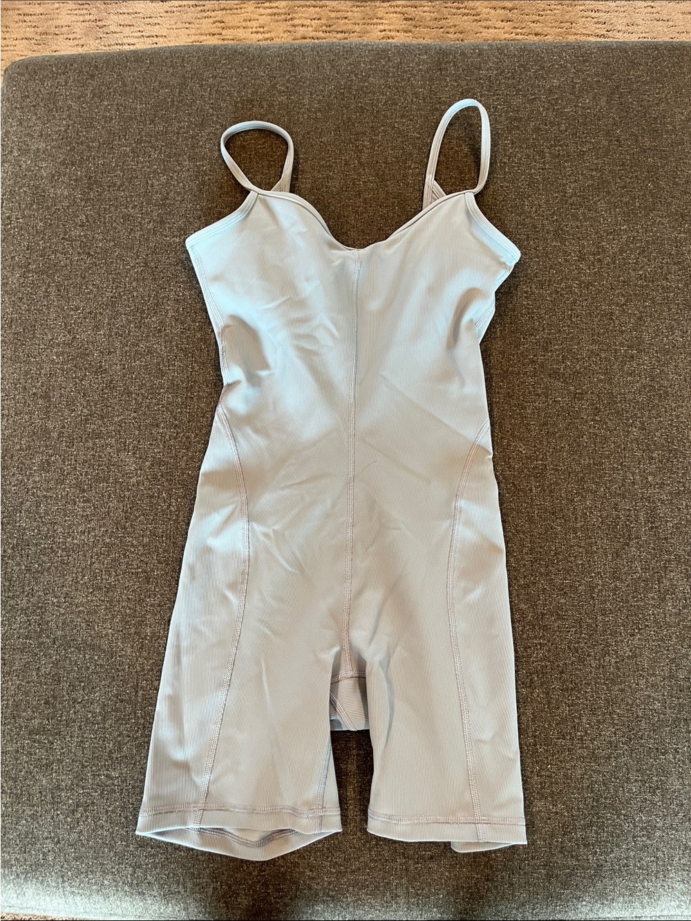 lululemon athletica Light Taupe Sleeveless Stretch Jumpsuit Romper